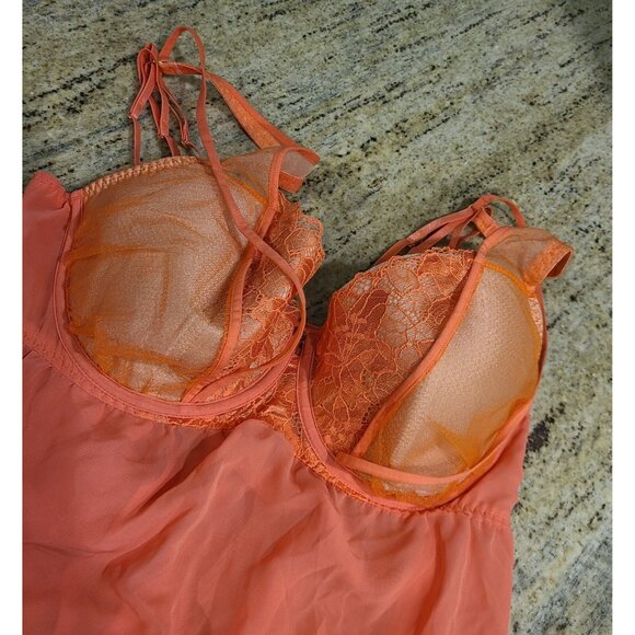 New! Lot of 2 Plus Size 38DD Cacique 2 pc Seriously Sexy Lingerie Babydoll Thong - Picture 3 of 16